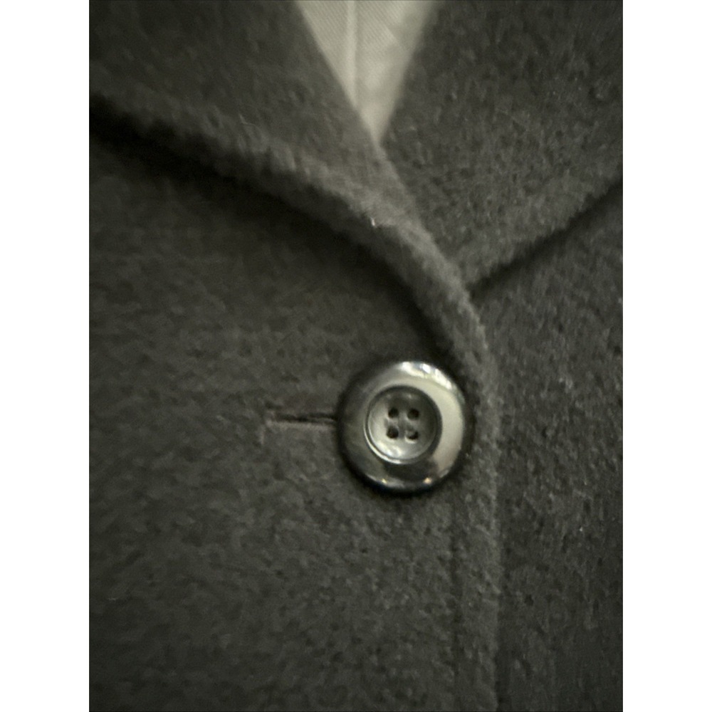 NWT Jones New York Black Alpaca Wool Full Length Coat sz 16P - Picture 8 of 9